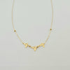 18k Butterflies and Beads Necklace 1.3 g