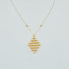 18k Beaded Diamond Shape Necklace 1.3 g
