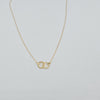 18k Gold Interlocking Circle Necklace 0.9 g