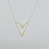 18k V Charmed Heart Necklace 0.9 g