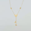 18k Butterflies Charm Necklace 1 g