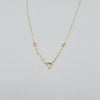 18k Heart and Beads Necklace 0.8 g