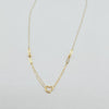 18k Heart and Paperclip Thin Necklace 0.7 g