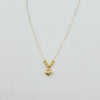 18k Heart and Beads Necklace 0.9 g
