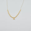 18K Heart and Beaded Thin Necklace 1g