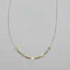 18k Flower and Beads Thin Necklace 0.9 g