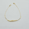 18k Beaded and Paperclip Thin Bracelet 0.5g