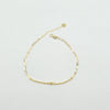 18k Bead and Paperclip Thin Bracelet 0.4g