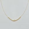 18k Golden Clamshell Bead Thin Necklace 0.9g