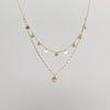 18k Gold Heart Charm Layered Necklace 1.2g