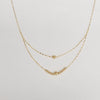 18k Layered Gold Clamshell Thin Necklace 1g