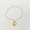 18k Rolo Heart Bracelet 2.2g