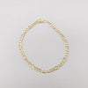 18k Mini Figaro 3mm Bracelet 1.2g