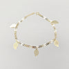 18k Hanging Leaf Bracelet 1g