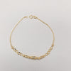 18k Multi-Bead link Bracelet 1.6g