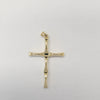 18k Ridge Cross Pendant 2.5g