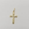 18k Smooth Rounded Crucifix Pendant 1.3g