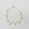 18k Hanging Bead Chain Bracelet 3.7g