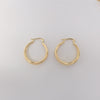 18k Classic Hoop Earrings 2.7g