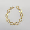 18k Gold Oval Link 12mm Bracelet 13g
