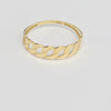 18k Curb Chain S 7.75 Ring 1g