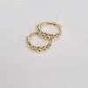 18k Beaded Hoop Earrings 2.5g