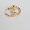 18k Gold Chain Hoop Earrings 3.2g