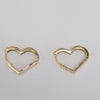 18k Gold Heart Earrings 3.9g