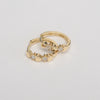 18k Small Hearts and Crystal Earrings 2g