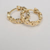 18k Interlocking Link Earrings 3.5g
