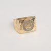 18k Gold Logo w/ Crystal S11.75 Ring 11.1g