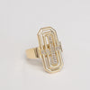 18k Crystal Cross S8 Ring 8.7g