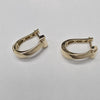 18k Golden Curve Hoops Earrings 3.7g