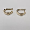 18k Golden Chain Hoops Earrings 3.5g