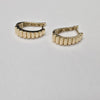 18k Rib Hoops Earrings 3.8g