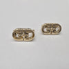 18k Golden Link Hoops Earrings 5.4g
