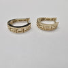 18k Greek Key Hoops Earrings 4g