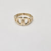 18k Double Loop S8 Ring 2.7g