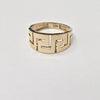 18 Greek Key S8 Ring 2.8g