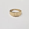 18k Golden Ribbed S8 Ring 2.3g