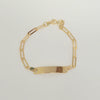 18k Paperclip ID Bracelet 1.7g