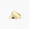 Two-tone 18kt yellow and white gold ring