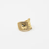 Foglia d'oro - 18KT gold and crystal ring