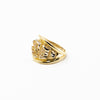 La bague royale - 18K Crystal and Gold ring