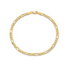 18k Figaro 4mm Bracelet 2.02g