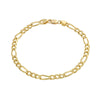18k Figaro 9mm Bracelet 7.2g