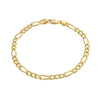 18k Figaro 9mm Bracelet 7.2g