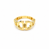 18k Twin Loop Screw S7.5 Ring 2.6g