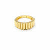18k Ribbed Gold S8 Ring 2.5g