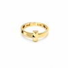 18k Beveled Cross S7.75 Ring 2g